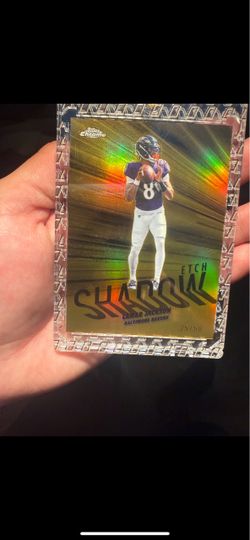 Lamar Jackson 2025 Topps Chrome Shadow Etch Refractor Ravens /50 Case