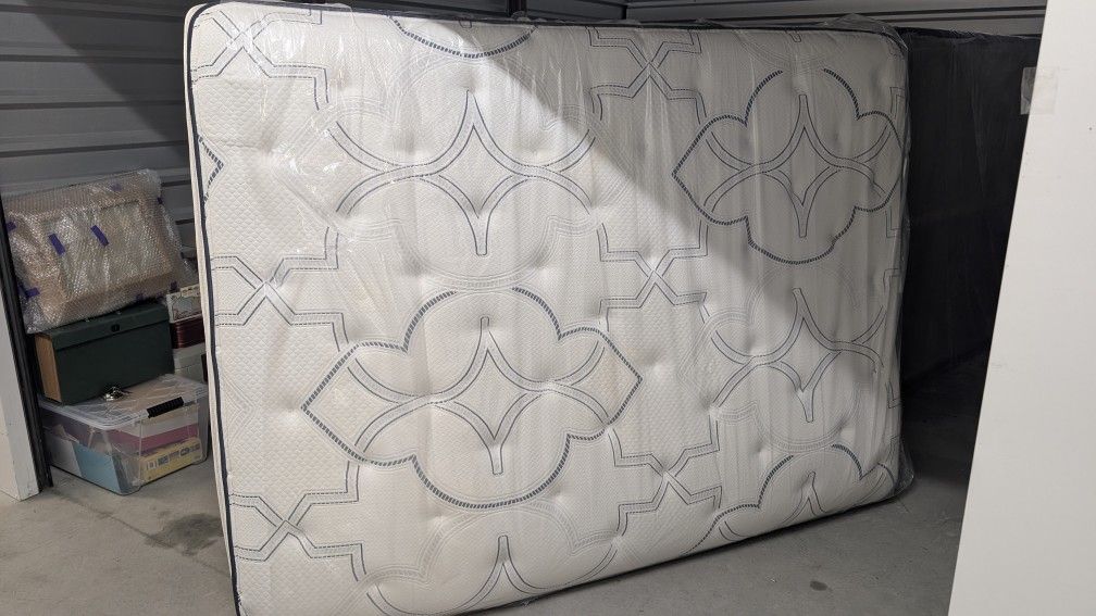 Plush Top Queen Mattress With Box Spring And Bed Frame