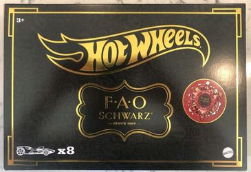 Hot Wheels 1:64 FAO Schwarz Gold Vehicles 8pk 160th Anniversary - BRAND NEW