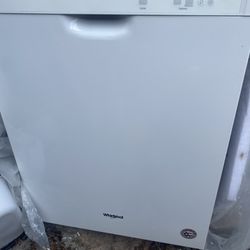 White Whirlpool Dishwasher 