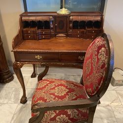 Antique  Vintage Desk and ChairVery Ornate