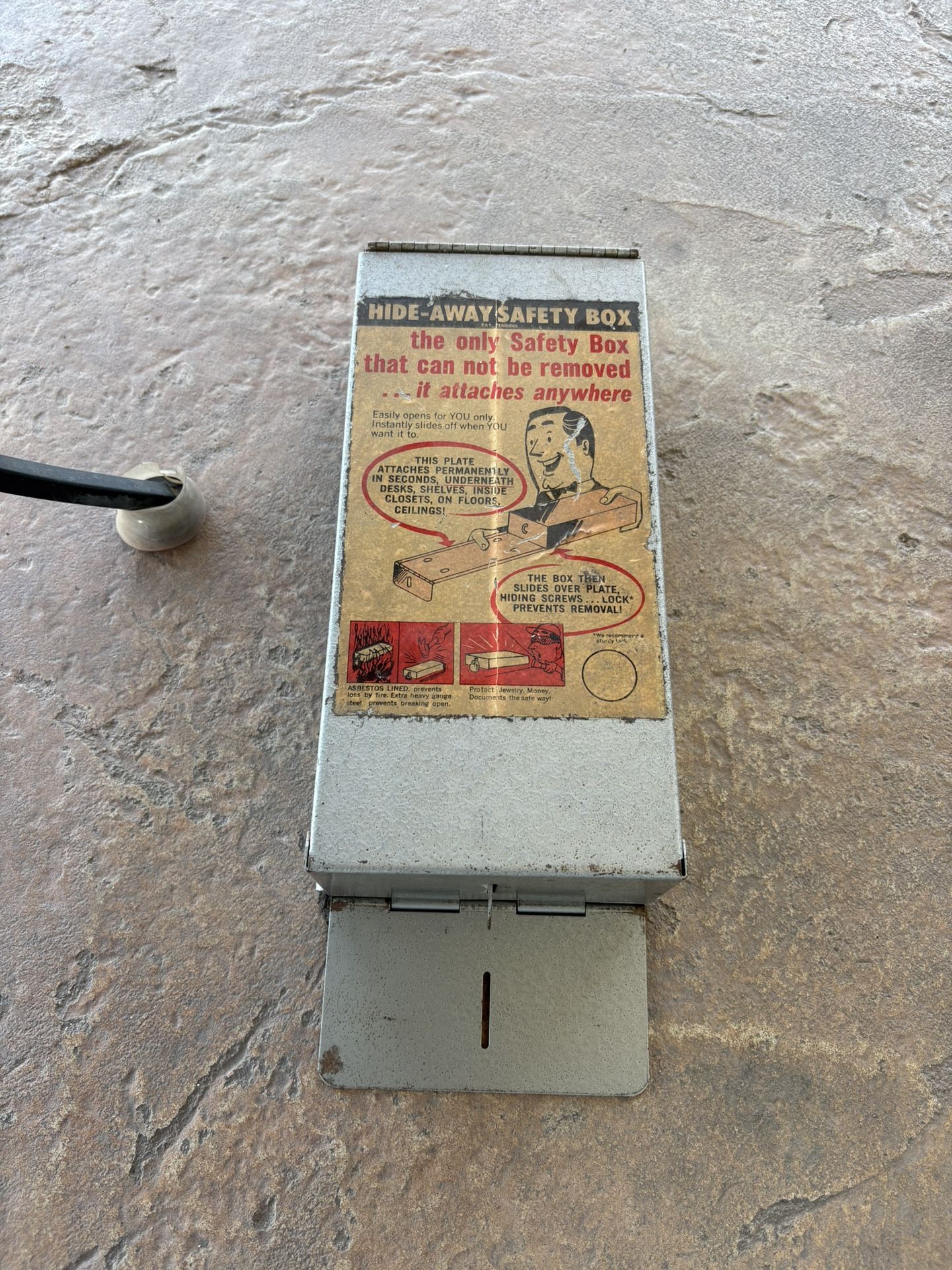 Vintage Hide Away Safety Box Wall Safe
