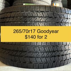 265/70r17 Used Goodyear Tires 265 70 17 Usadas 