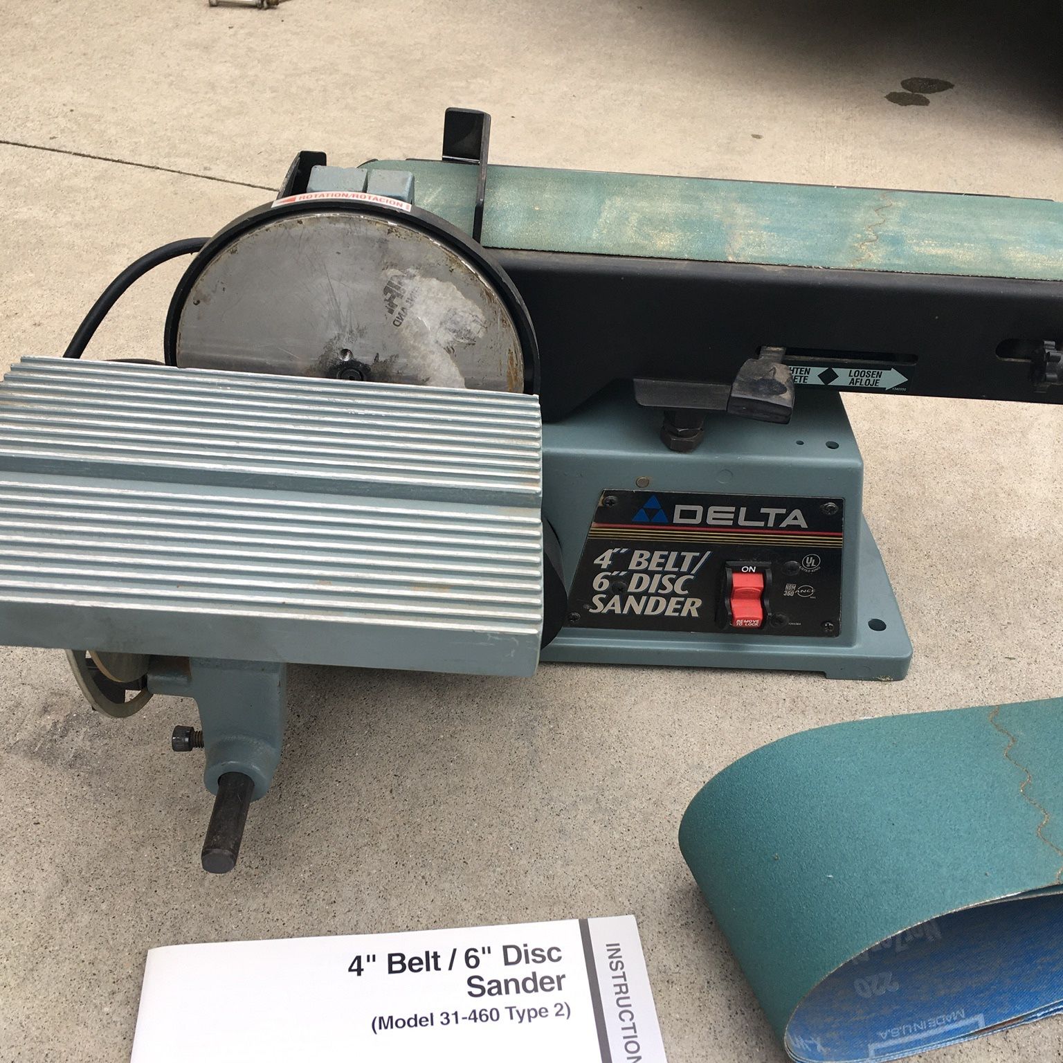 Delta 4 inch belt cheap sander