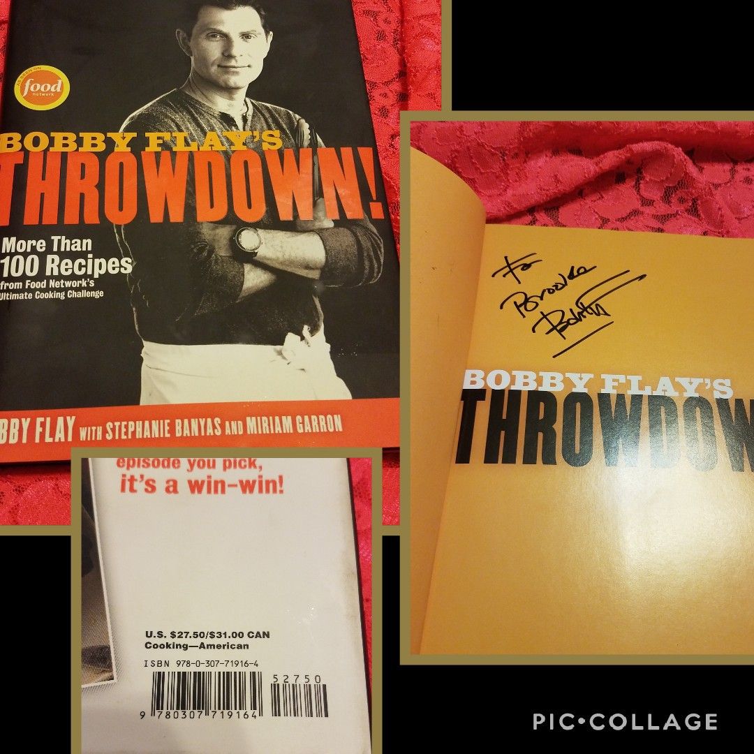 Signed Bobby Flay Throwdown book