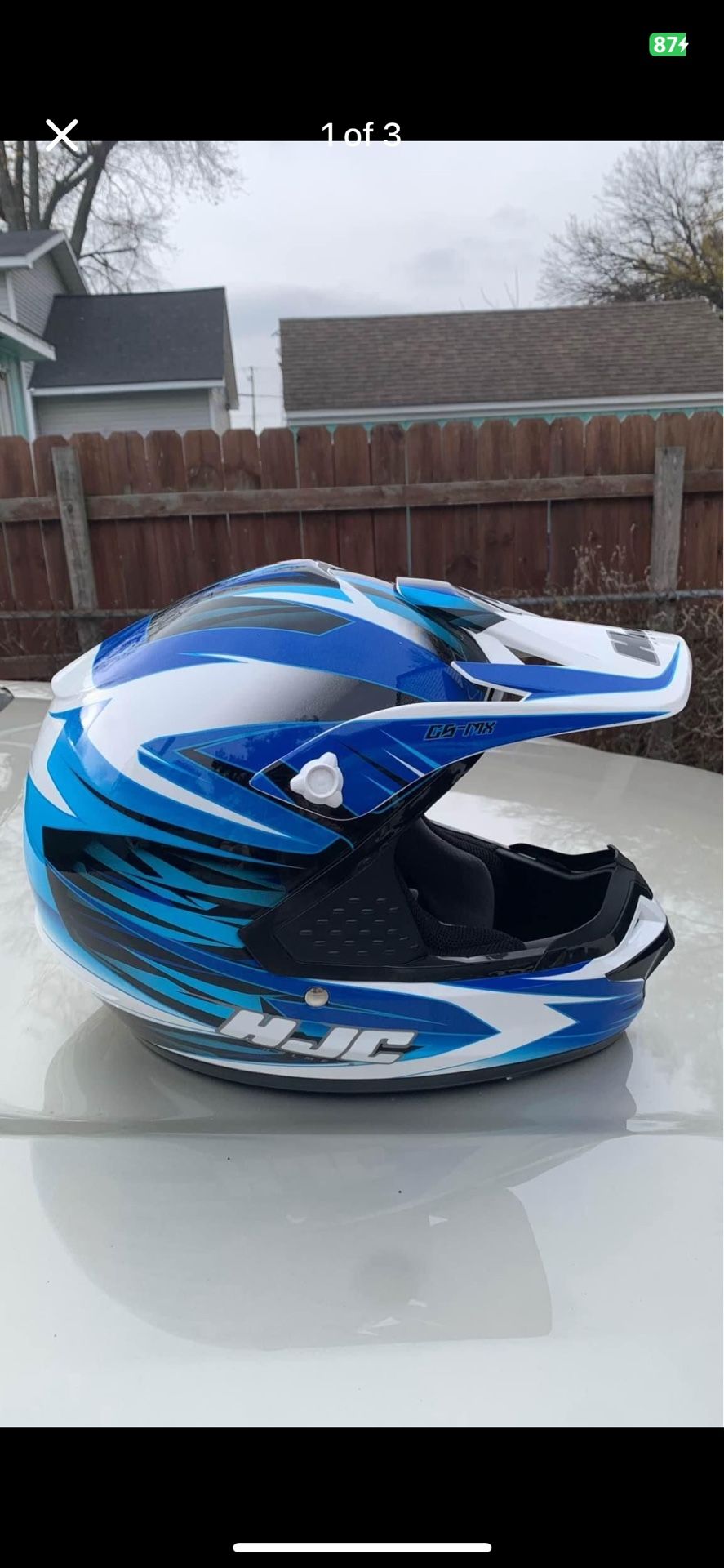 HJC Shattered Men's CS-MX Off-Road/Dirt Bike Motorcycle Helmet - MC-2