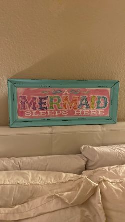 Framed Sign ~ A Mermaid Sleeps Here