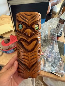 Vintage New Zealand wooden tiki New Zealand