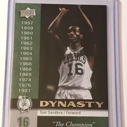 2008-09 Upper Deck Tom Sanders Dynasty Card #BOS-12 Boston Celtics 