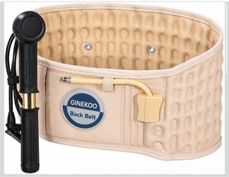 Inflatable Decompression Belt for Lower Back Pain Relief, Beige