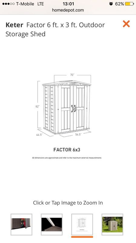 Keter Factor 6x3 Storage Shed