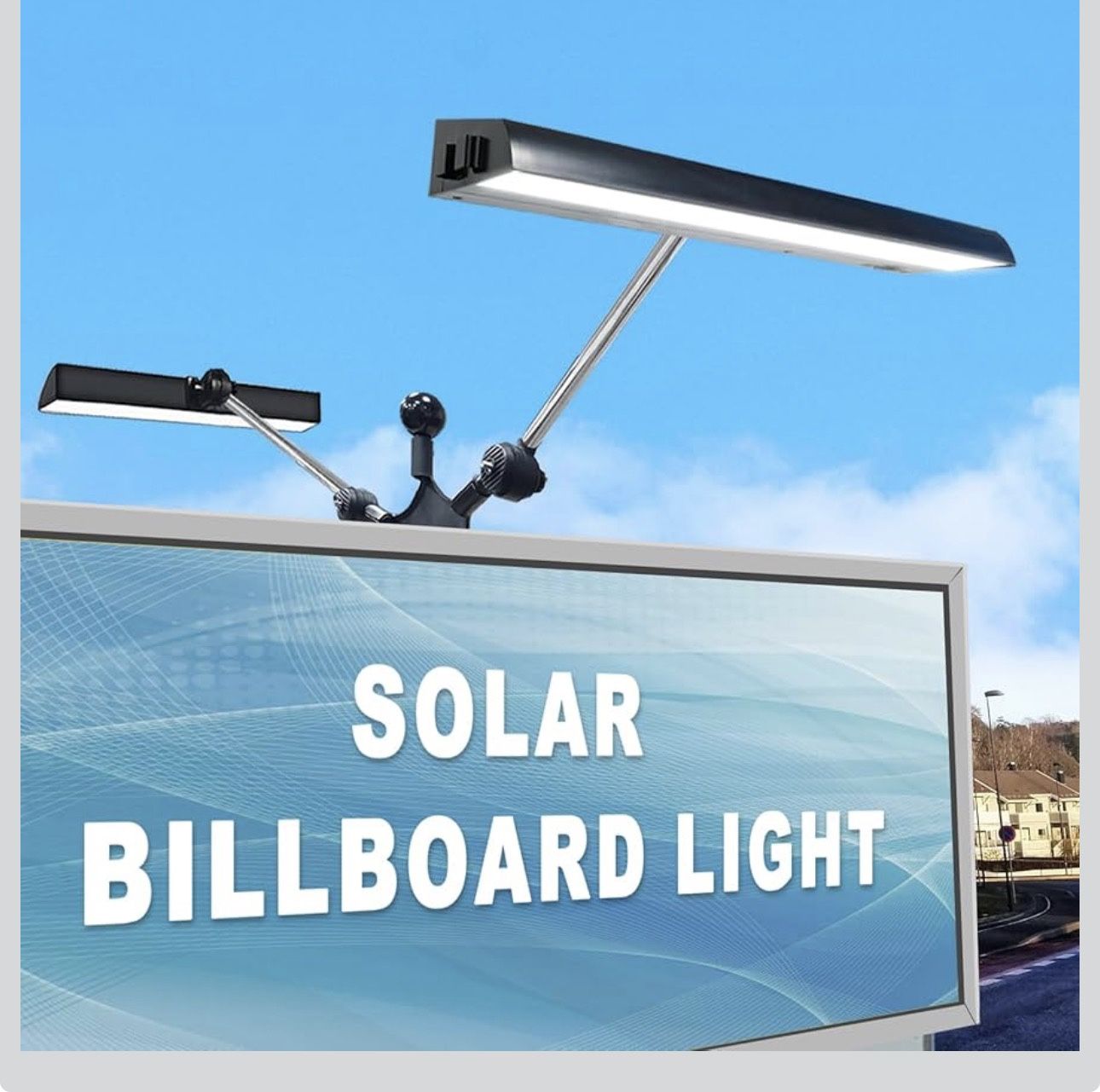 Solar Sign Lights Outdoor, 464 led 1200 Lumen Dual Solar Sign Light, 8000 mAh Billboard Lighting