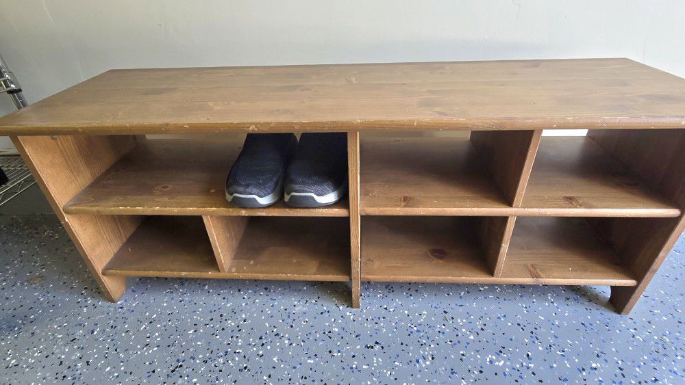 Wood Bench Shoe Storage Rack