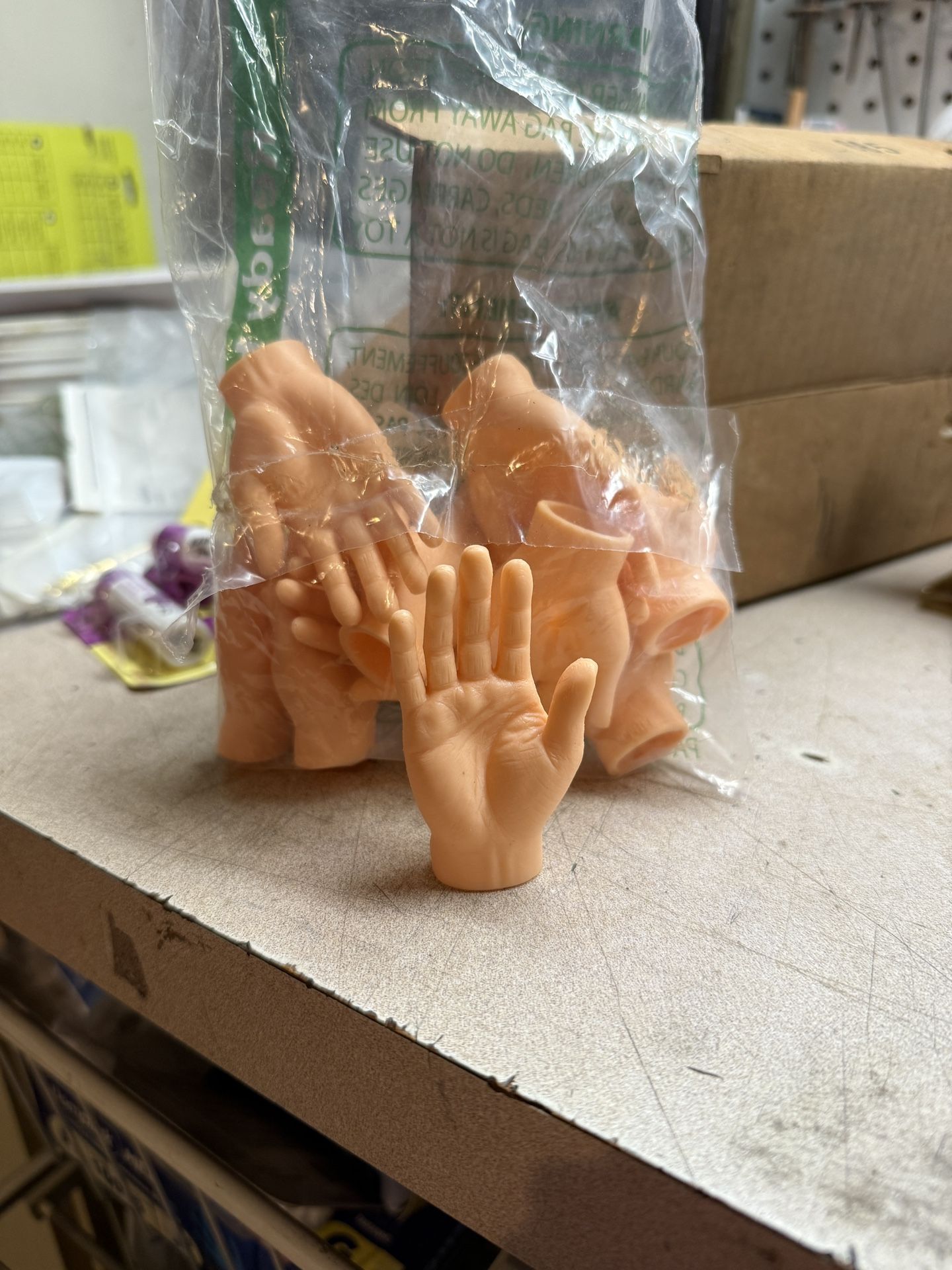 Finger hands finger puppets set of 10 miniature hands silicone