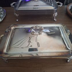 vintage WM Rogers silver-plated serving tray