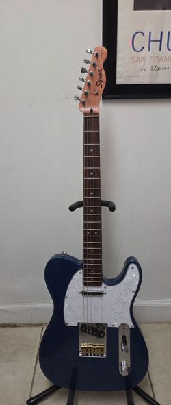 2021 Squier Telecaster Ice Blue Metallic – Upgraded Pearl & Brass - Like New
