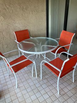 Patio table and 4 chairs