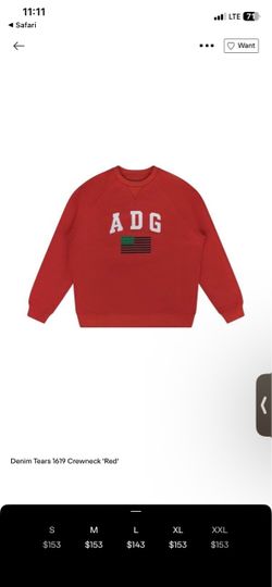 Denim Tears 1619 Crewneck Sweatshirt Red