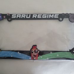 Saru Regime Power Girls License Plate Frame