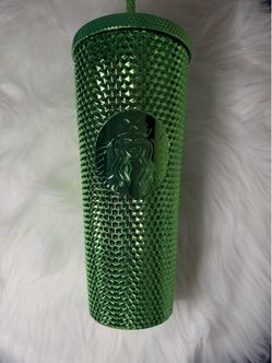 Starbucks Green Chrome Studded Tumbler 24 oz Tumbler