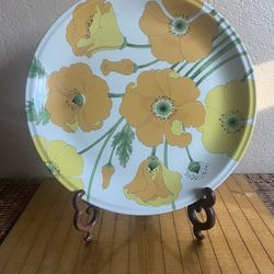 Large Mid-Century, Modern Poppy Trail Dinner Plate