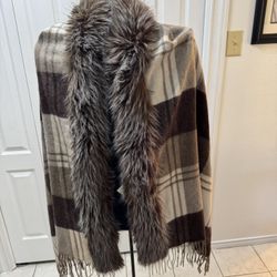 Exclusive Belle Fare Brown Plaid /Brown Snow faux fur color 