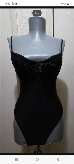 HILARITY ONE PIECE SWIMSUIT BLACK SIZES . NWT.