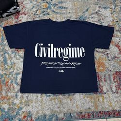 Civil Regime Roses from Concrete Navy Tee
