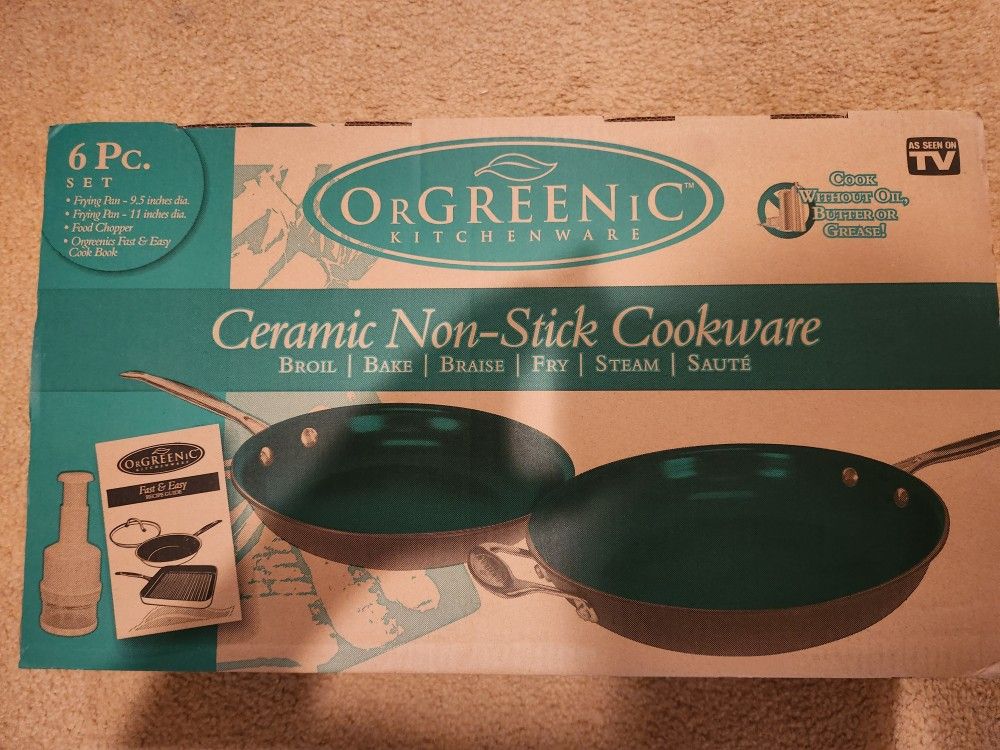  New In Box OrGreenic Kitchen Ware Pans