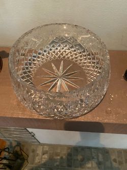 Vintage cut crystal centerpiece bowl
