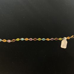 14k Multi-colored Stones Bracelet I-2389