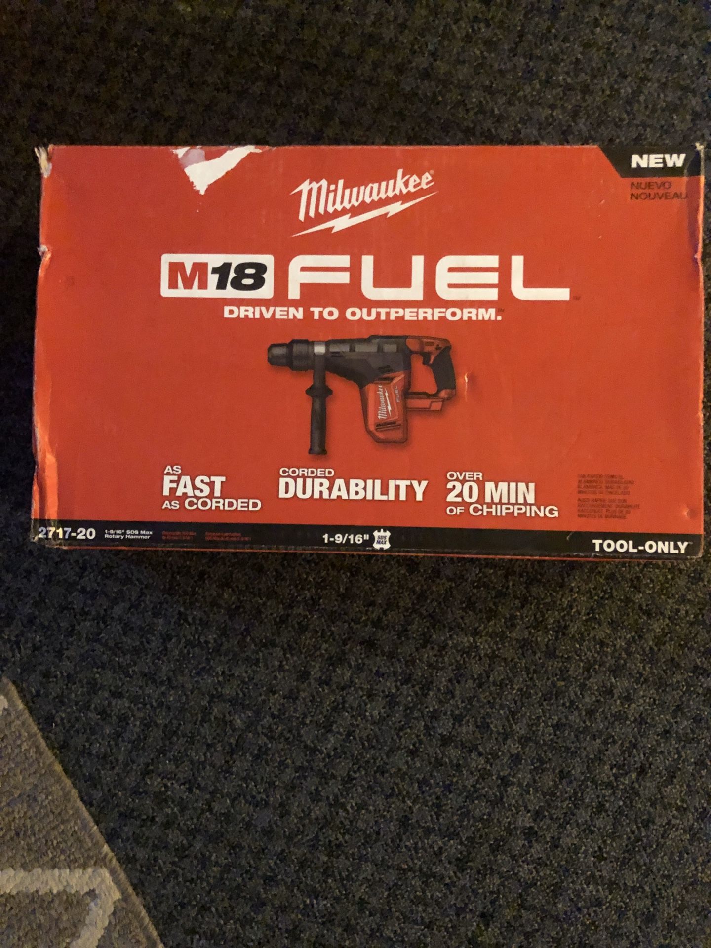 Milwaukee m18 fuel 1 9/16 SDS max rotary hammer drill