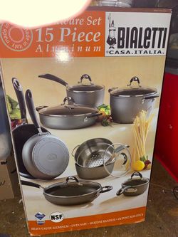 Bialetti Casa Italia 15-Piece Aluminum Cookware Set