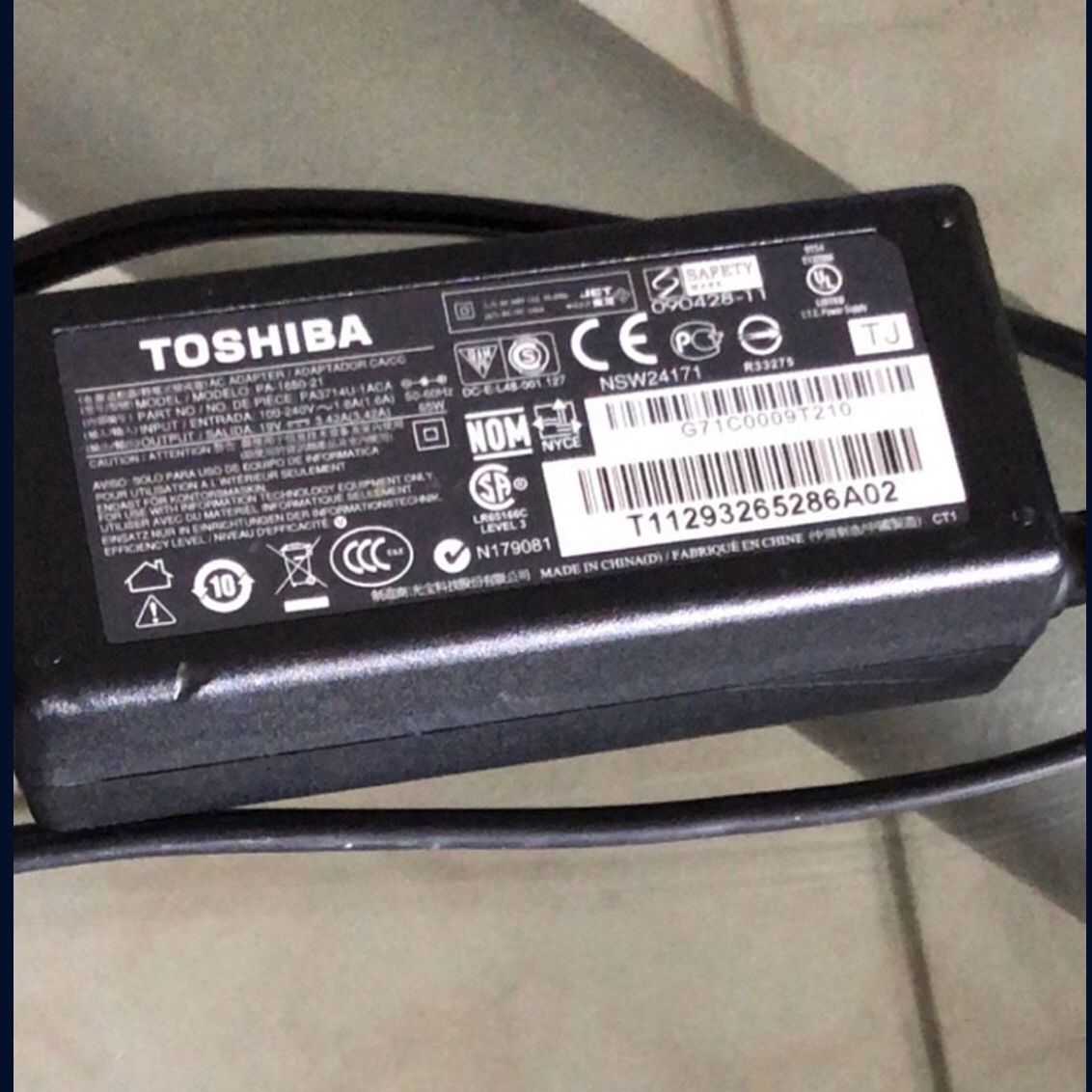Windows 7 Laptop Charger (BACK IN STOCK) (Includes 2 Parts)