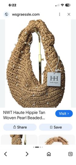 Haute Hippie raffia bag