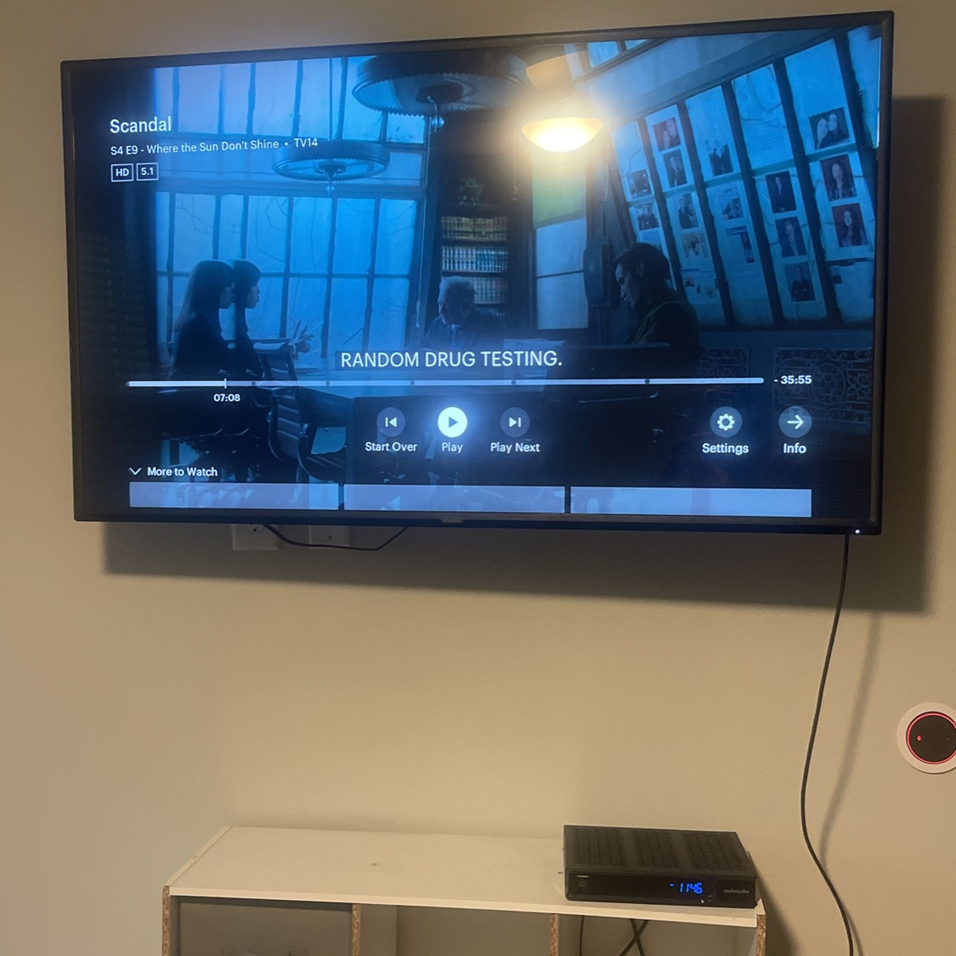 50 Inch Vizio Smart TV With Remote And Wall Mount