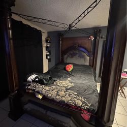 Real Solid Wood Queen Bed Frame