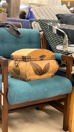 Decorative Wooden Trunk Box with Brass Hardware