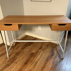 Desk White / Light Brown 