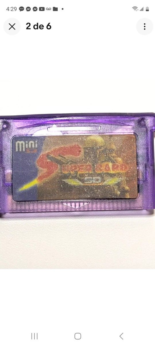 SUPER CARD SD GBA GAMEBOY ADVANCE PURPLE WITH MEMORY CARD
