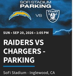 Los Angeles Chargers vs Raiders pink Parking