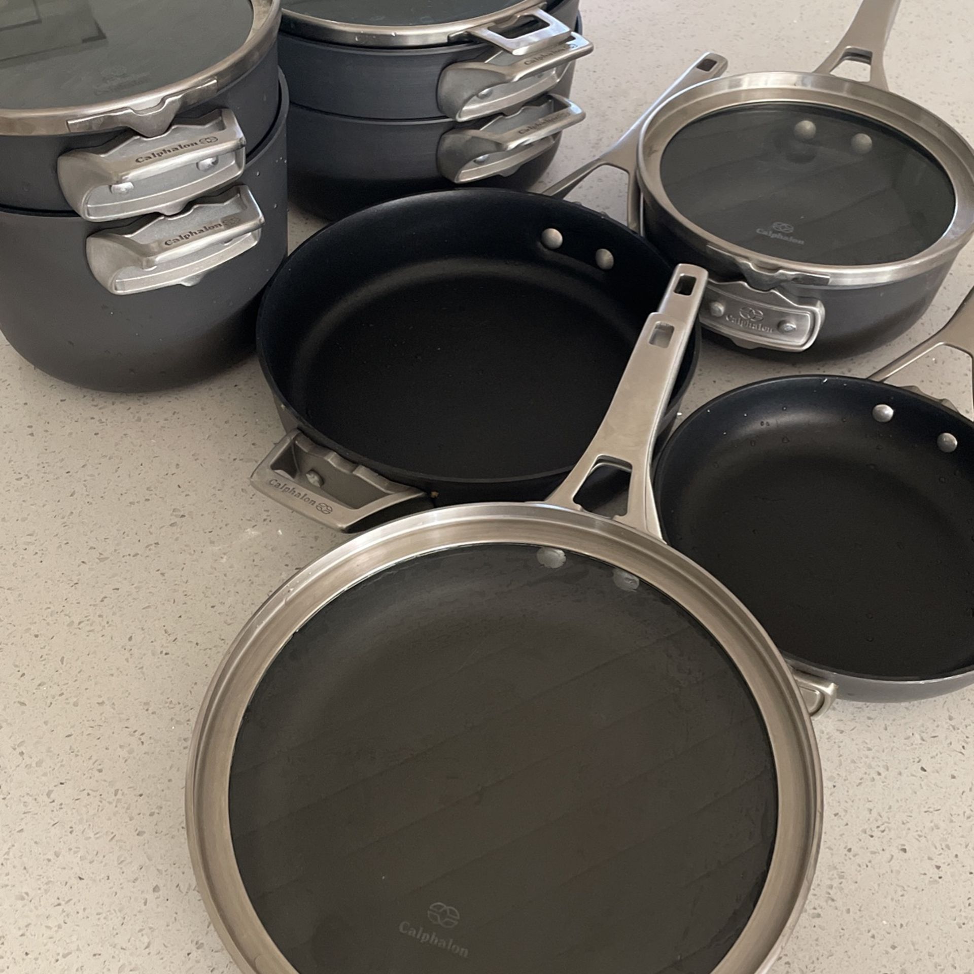 Calphalon Premier Non-Stick MineralShield 12-Piece Space-Saving Cookware Set  for Sale in Tempe, AZ - OfferUp