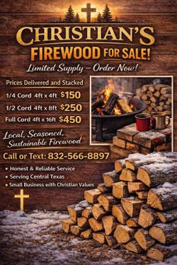 Post Oak, Firewood, Free Delivery, & Stacking 
