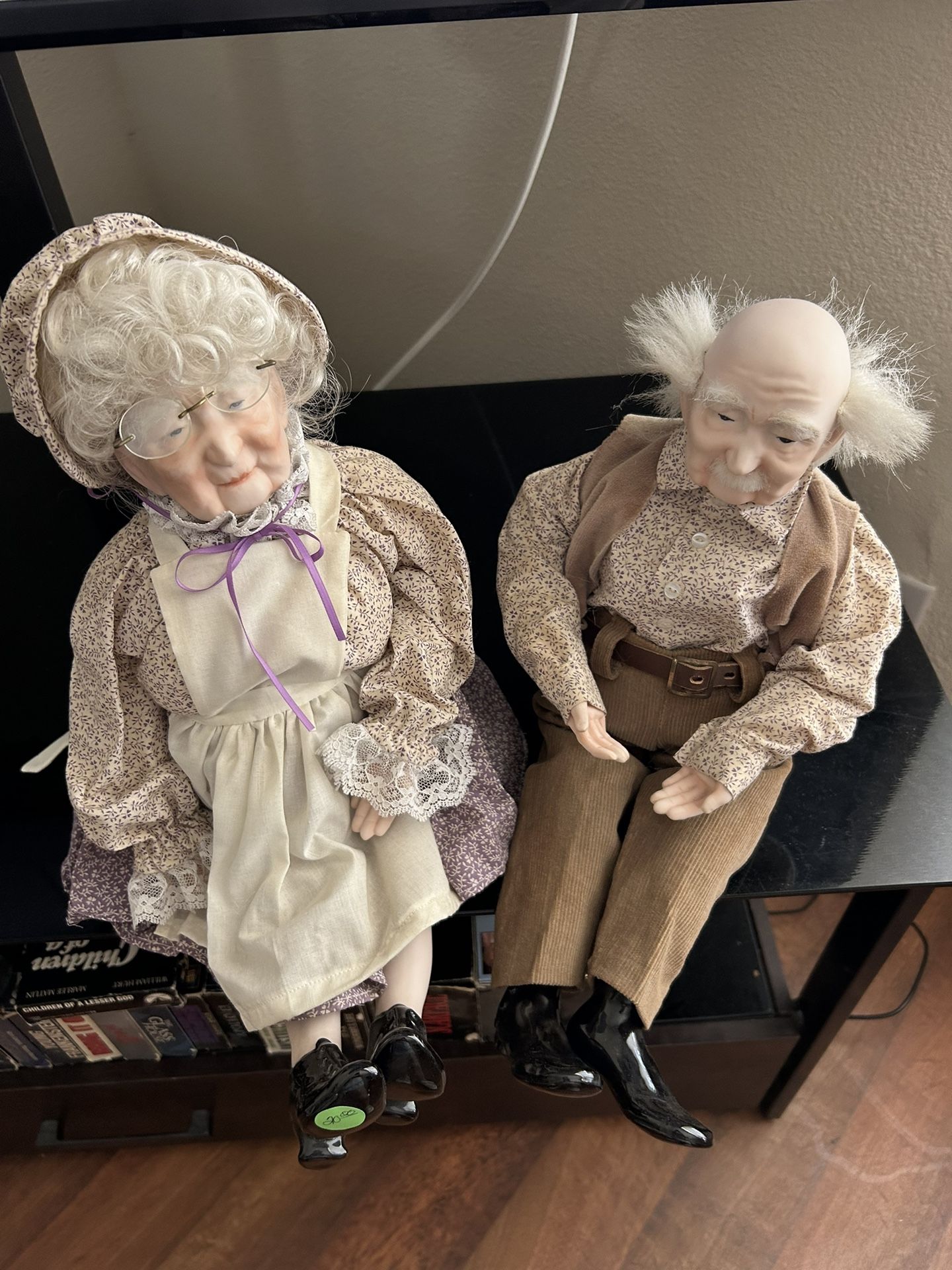 Porcelain Grandma And Grandpa Dolls