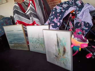 Three large canvas pictures price is for all