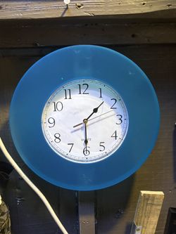 CLOCK - CLEAR BLUE - 12”