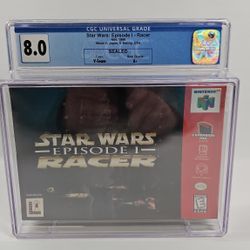 ✨Star Wars: Episode I - Racer N64, 1999 Made in Japan, E Rating, USA SEALED Seal Grade: A+