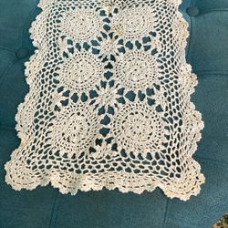 3 Handmade Crocheted Table Covers