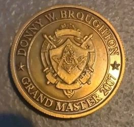 Grand Lodge Of Texas Freemason Mentor Program Coin 2007 Used