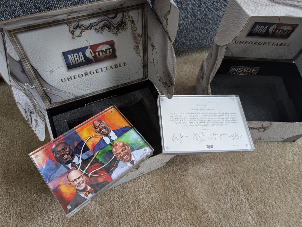 NBA On TNT Crew 5 X 7 Artwork Picture Frame 2024 Shaq Barkely Ernie Kenny